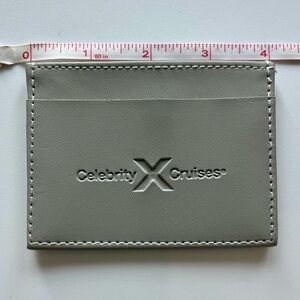 NWOT 2 for $10. Celebrity X Cruises Gray Card Holder.  (Box1)
